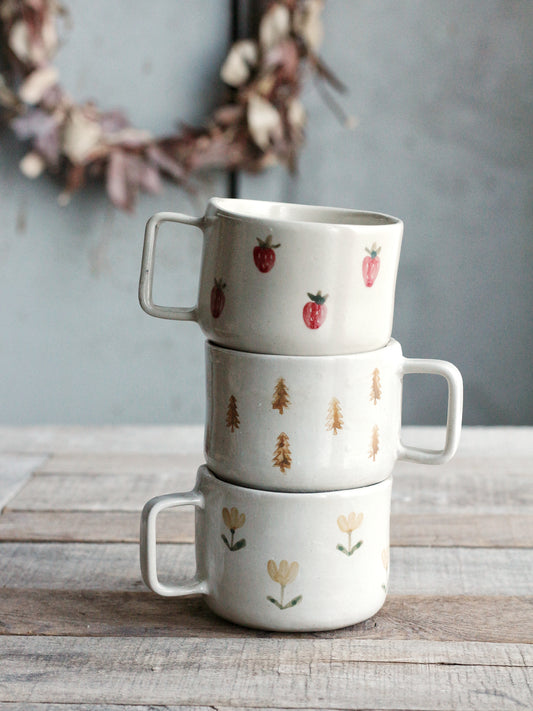 Cups "Tulips & Pines"