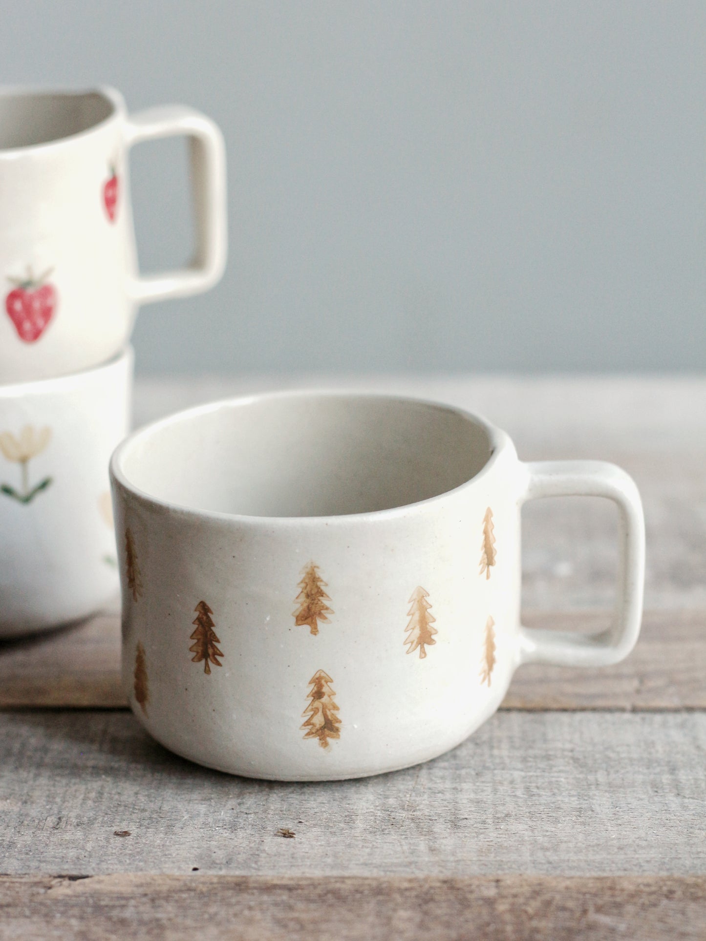 Cups "Tulips & Pines"