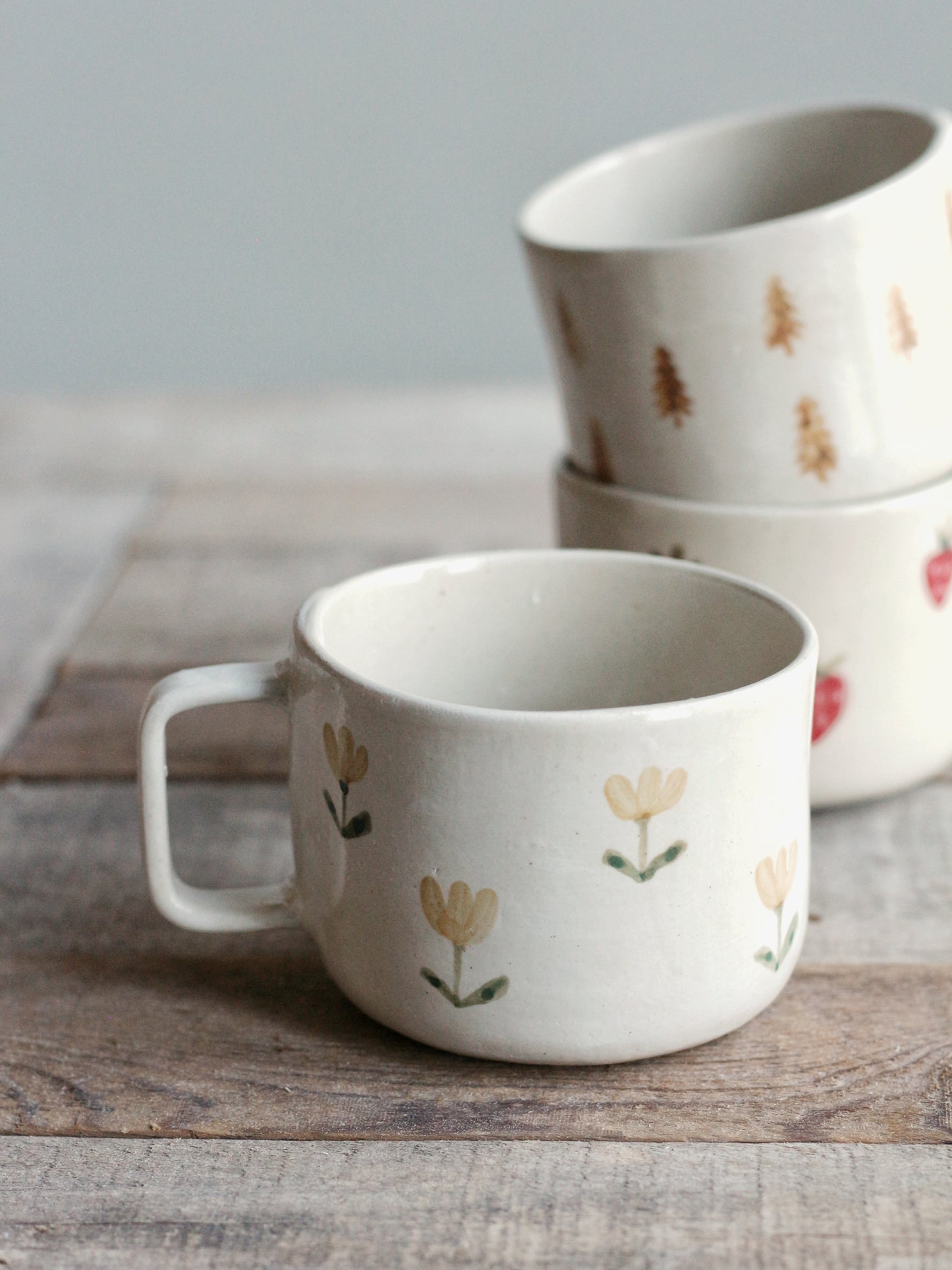 Cups "Tulips & Pines"