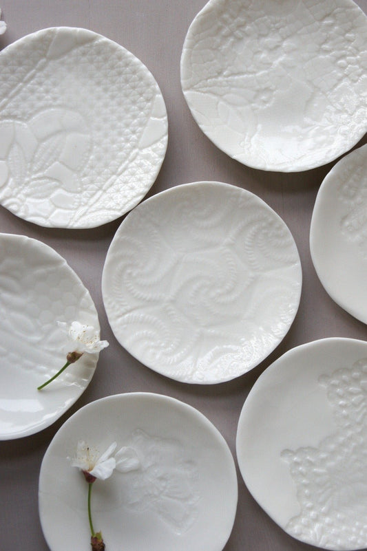 piattino caffè "pizzo" COFFEE PLATE "LACE" - giovelab