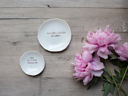 piattini su richiesta “POETRY” CUSTOM PLATES - giovelab
